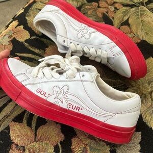 Golf Le Fleur x Converse One Star Color way Racing Red Men’s size 8.5 Women 10.5